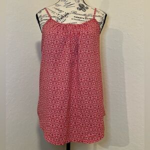 Faded Glory Red Patterned Camisole Top